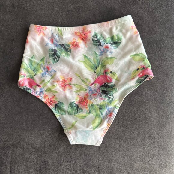 American Apparel Womens High Waist Swim Bottoms Floral M - Picture 3 of 5